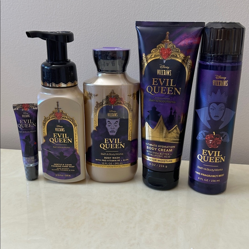 NIB Bath & Body Works Disney Evil Queen Body Care 5 Piece Full Size